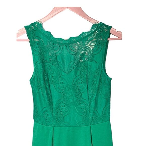 Francescas | Women’s Green Fit & Flare Cocktail Lace Tank Summer Dress Size XS - Picture 3 of 10